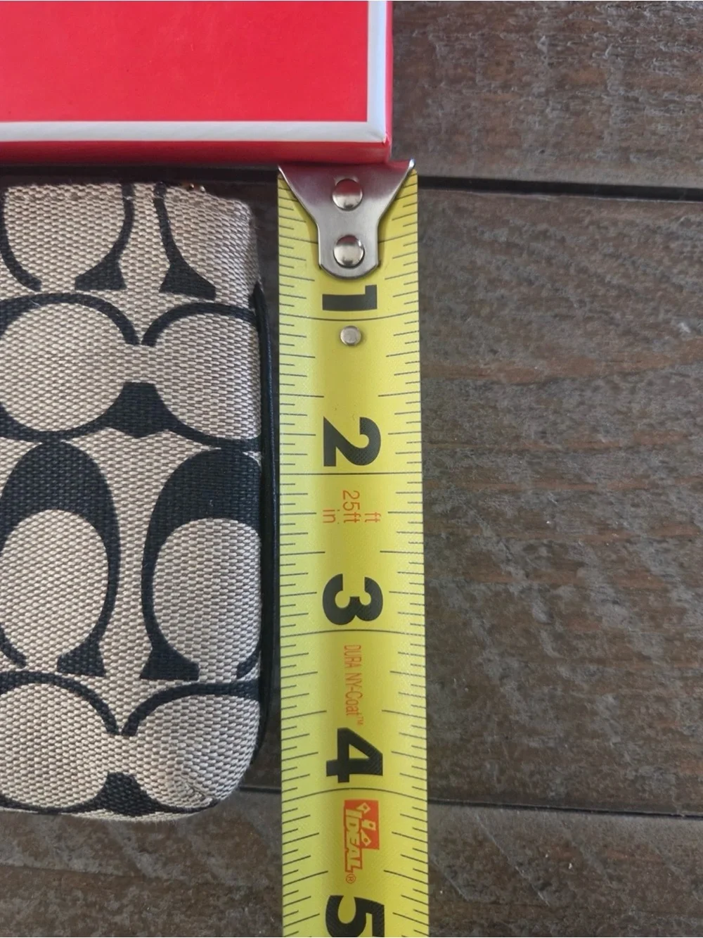 COACH Signature Stripe Jacquard Wristlet NEW w/box!